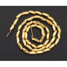Karen hill tribe 24k Gold  Vermeil Style 50 Faceted Beads 1.5x4 mm.