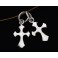 925 Sterling Silver 2 Cross Charms 8x12mm.