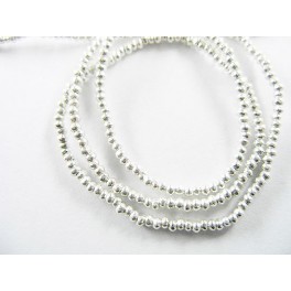 Karen Silver 300 Solid Seed Beads 1.5x1 mm. 13 inches