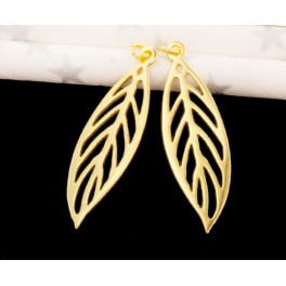 925 Sterling Silver 24k Gold Vermeil Style 2 Leaf Charms
