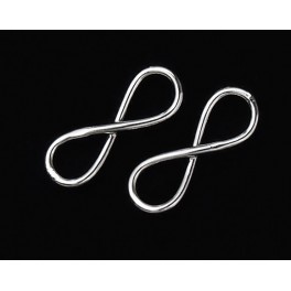 925 Sterling Silver 6 Infinity Links 5x15mm.