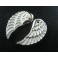 925 Sterling Silver 2 Angel Wing Charms 8x20mm.
