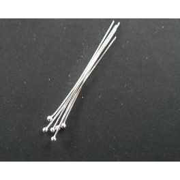 925 Sterling Silver 25 Head Pins 39.5 mm. 25AWG.