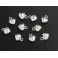 925 Sterling Silver 10 Little heart Charms 5 mm.