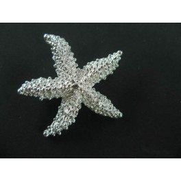 925 Sterling Silver Starfish Pendant 30mm.