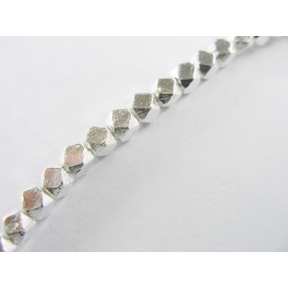 Karen Hill Tribe Silver 20 Faceted Beads 3.4 mm.