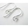 925 Sterling Silver 5 pairs Earring Wires 8x17.5mm.