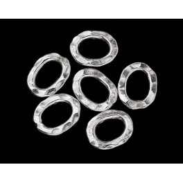 Karen Hill Tribe Silver 8 Oval Hammered Rings 7x9 mm.