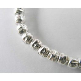 Karen Hill Tribe Silver 30 Hammered Beads 3.7x3mm.