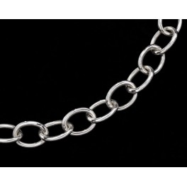925 Sterling Silver Chain Link 5x7 mm.,12 inches