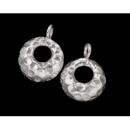 Karen Hill Tribe Silver 2 Hammer Ring Charms 12mm.