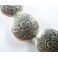 Karen Hill Tribe Silver Printed Puffy Round Bead  17mm.