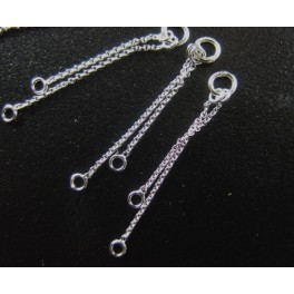 925 Sterling Silver 2 pairs of Dangling Chain Connectors 18-25 mm.