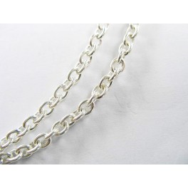 925 Sterling Silver Link Chain 3x3.8 mm. 12 inches