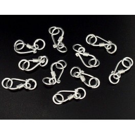 925 Sterling Silver 10 Clasps 11mm.