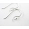 925 Sterling Silver 6 pairs Earring Wires 9 x18 mm.