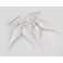 925 Sterling Silver Angel Wing Earrings 6.5x22mm.