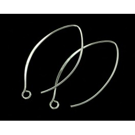 Sterling Silver 5 pairs of Marquise Ear Wires 18x34 mm.