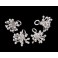 Hill Tribe Silver 4 Flower Charms 8x12mm.
