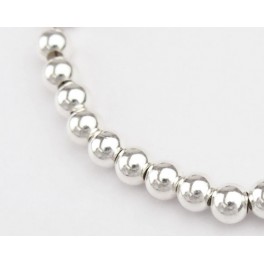 925 Sterling Silver 20 Round Beads 5 mm.