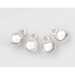 6mm round  ball charm sterling silver 925