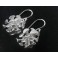 925 Sterling Silver Flower Earrings 14x17mm.