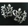 925 Sterling Silver Flower Stud Earrings 26mm.