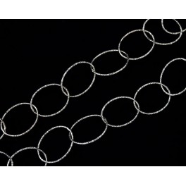 925 Sterling Silver Oval Link Chain 12x16mm. 12 inches
