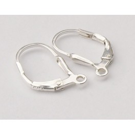 925 Sterling Silver 3 pairs Lever Back Earrings 9x14 mm.