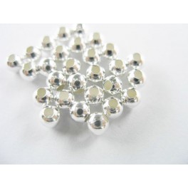 925 Sterling Silver 30 Round Beads 4 mm.