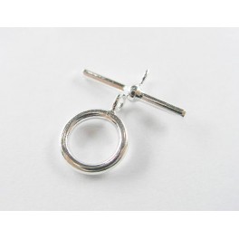 925 Sterling Silver 2 Toggles 10 mm.