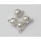 925 Sterling Silver 6 Round Bells Charms 6 mm.