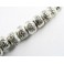 Karen Hill Tribe Silver 10 Imprint Rondelle Beads 6x4.3mm.
