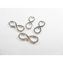 925 Sterling Silver 4 Infinity Links 6x14mm.