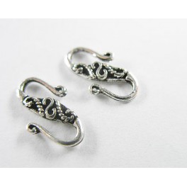 925 Sterling Silver 6 Clasps 12mm.