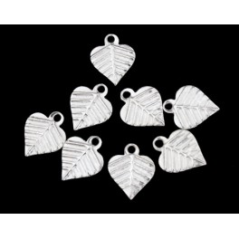 925 Sterling Silver 30 Leaf Charms 7.5 mm.