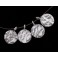 Karen Silver 4 Hammered  Circle Disc Charms 11mm.