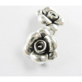 Karen Hill Tribe Silver 2 Rose Charms 13mm.