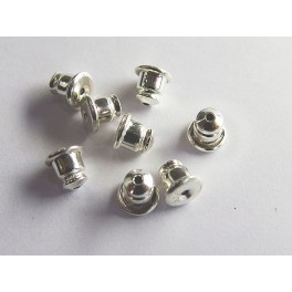 4 pairs of 925 Sterling Silver Earring Backs Findings 5 mm.