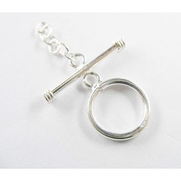 925 Sterling Silver 2 Toggles 13.8 mm.