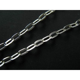 925 Sterling Silver Link Chain 2x4 mm. 40 inches