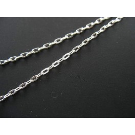 925 Sterling Silver Link Chain 1x2.5 mm. 40 inches