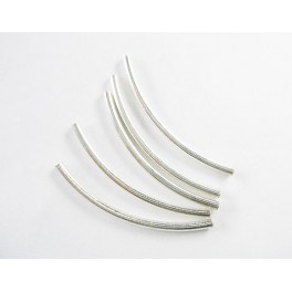 925 Sterling Silver 10 Curve Beads 1.5x30 mm.