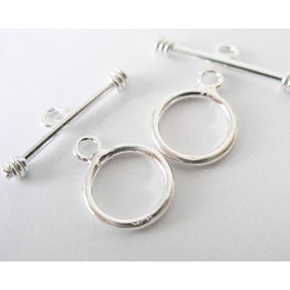925 Sterling Silver 6 Toggles 9 mm.