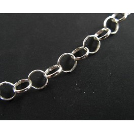 925 Sterling Silver Circle Chain 4.3 mm. 18 inches