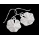 925 Sterling Silver Lotus Leaf  Earrings 13.5x14mm. Matte Finish.