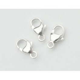 925 Sterling Silver 5 Pear Lobster Clasps 3.5x7.5 mm.