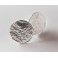 925 Sterling Silver Textured Circle Stud Earrings 14mm.