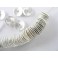 Karen  Hill Tribe Silver 10 Brushed Curve Disc Beads.8.5x0.7.mm.