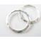 Karen Hill Tribe Silver 2 Circle  Hammered Rings 25mm.